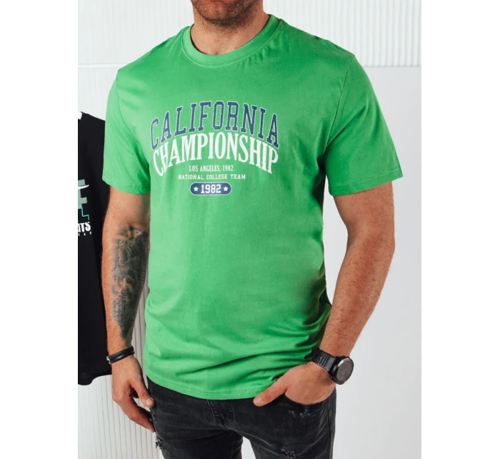 Pánské zelené tričko s potiskem Dstreet model 21973683 - FashionStreet