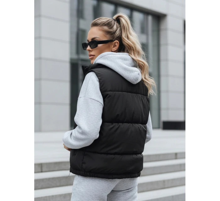 dámská prošívaná vesta černá Dstreet model 21990673 - FashionStreet dámská prošívaná vesta černá Dstreet model 21990673 - FashionStreet