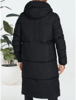 Pánska zimná bunda s kapucňou čierna TX5068