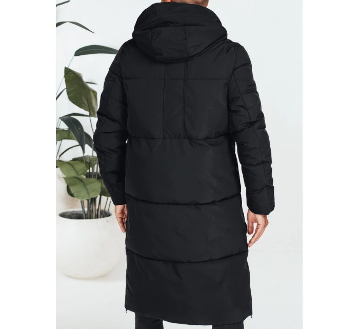 Pánska zimná bunda s kapucňou čierna TX5068