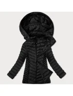 zateplená černá dámská prošívaná plus size bunda model 21872618 - J.STYLE