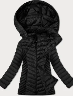 zateplená černá dámská prošívaná plus size bunda model 21872618 - J.STYLE
