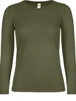 B&C #E150 LSL /women Dámske tričko s dlhým rukávom 01.006T urban khaki