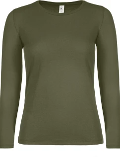 B&C #E150 LSL /women Dámske tričko s dlhým rukávom 01.006T urban khaki