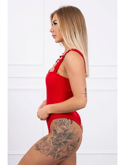 Body bez ramínek červené