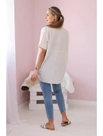 Bavlnená košeľa s krátkym rukávom béžová Bavlnená košeľa s krátkym rukávom béžová