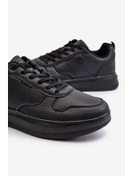 Lehké pánské tenisky na platformě z ekokože černé model 21658094 - EVENTO