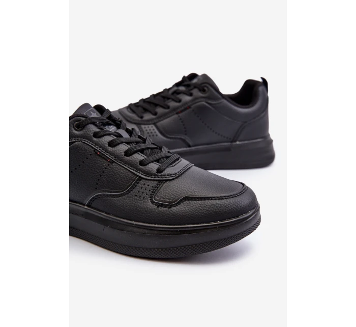 Lehké pánské tenisky na platformě z ekokože černé model 21658094 - EVENTO