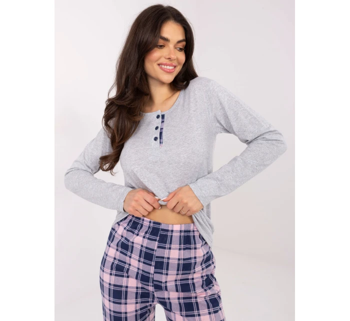 Piżama DU PI FP model 21755299 szary - FPrice Piżama DU PI FP model 21755299 szary - FPrice