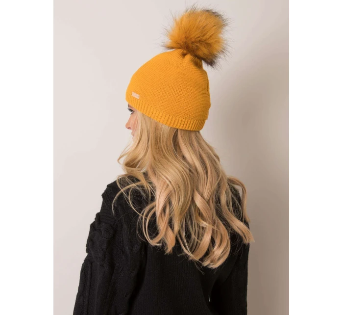 Dámska čiapka 69 tmavo žltá