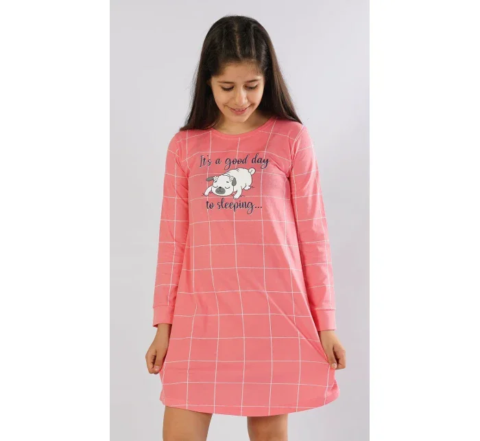 Dětská noční košile s dlouhým rukávem model 15847323 - Vienetta Kids Dětská noční košile s dlouhým rukávem model 15847323 - Vienetta Kids