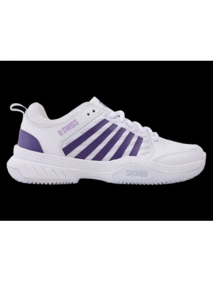 Tenisky K-swiss COURT EXPRESS 2 CLAY WHITE/PURPLE HAZE/NEON LAVENDER-M (94429-151-M)