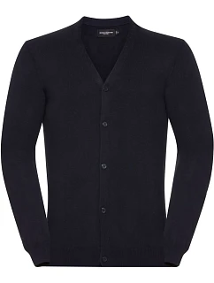 Pánský pletený cardigan s výstřihem do V 11. french navy model 22476194 - Russell Athletic