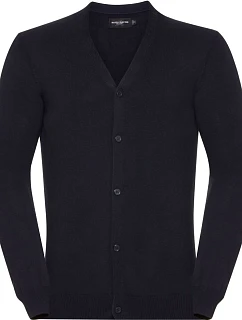 Pánský pletený cardigan s výstřihem do V 11. french navy model 22476194 - Russell Athletic