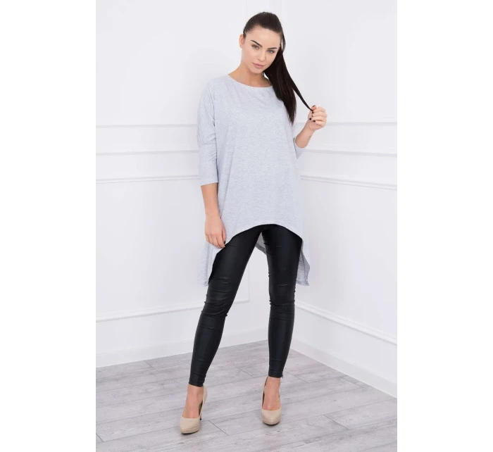 Oversize blúzka svetlo šedá