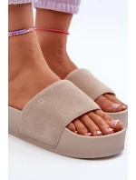 Dámské žabky na platformě z semiše Big Star model 21655526 béžové - Big Star Shoes