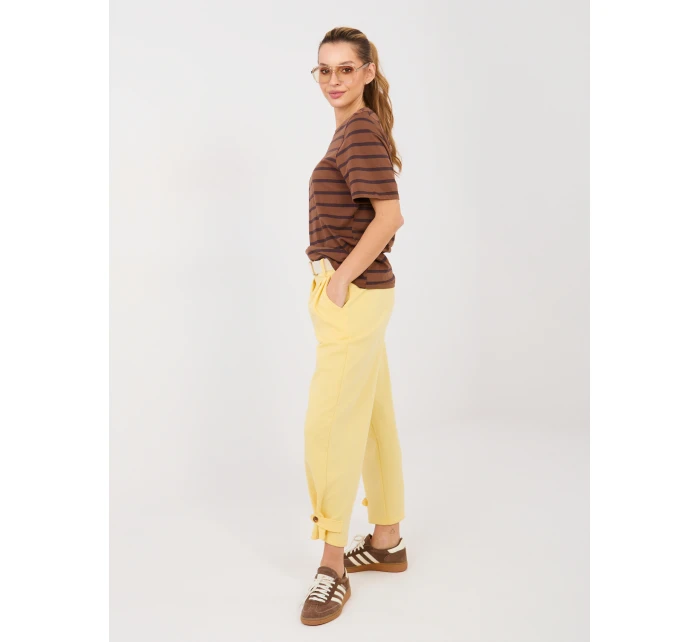 Nohavice MI SP P6224.71 svetložltá