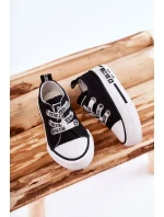 Dětské látkové tenisky BIG STAR KK374049 Černý a bílý