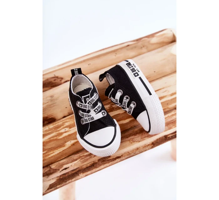 Dětské látkové tenisky BIG STAR KK374049 Černý a bílý