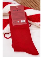 Pánske vianočné ponožky so smejúcim sa Santom - červené Pánske vianočné ponožky so smejúcim sa Santom - červené