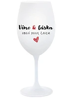VÍNO A LÁSKA: OBOJA CHÝBA V ČASE - pohár na biele víno 350 ml VÍNO A LÁSKA: OBOJA CHÝBA V ČASE - pohár na biele víno 350 ml