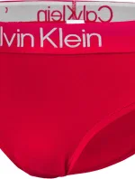 Dámske nohavičky s vysokým pásom QF6718E - XMK - Červená - Calvin Klein