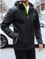 Pánská softshellová mikina s kapucí černá Dstreet model 21970309 - FashionStreet