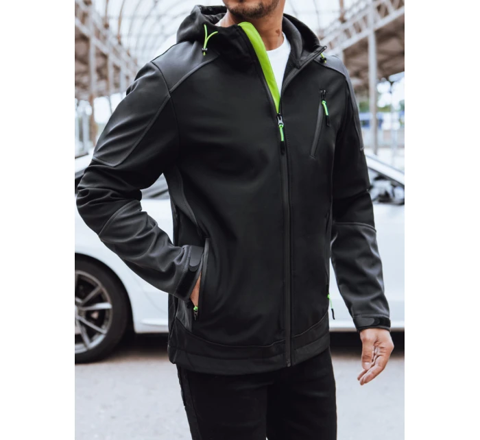 Pánská softshellová mikina s kapucí černá Dstreet model 21970309 - FashionStreet