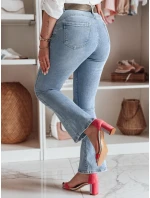 Dámské džínové kalhoty s páskem modré Dstreet model 21985477 - FashionStreet
