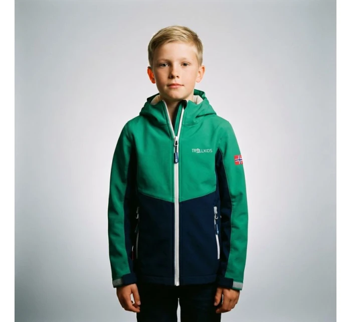 Detská softshellová bunda Trollkids Kristiansand Jacket pepper Jr 320-327 Detská softshellová bunda Trollkids Kristiansand Jacket pepper Jr 320-327
