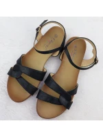 Dámske čierne sandále S.Barski KV51-022