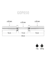 GOP050 (+OBJÍMKY) OLYMPIJSKÁ KRÁTKA ČINKA 5KG 50CM HMS