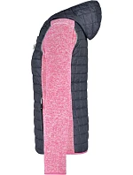 JN Dámská pletená hybridní bunda 02.0 pink melange/anthracite melange model 22528907 - Daiber JN Dámská pletená hybridní bunda 02.0 pink melange/anthracite melange model 22528907 - Daiber