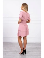 Šaty v páse tmavo púdrovo ružové