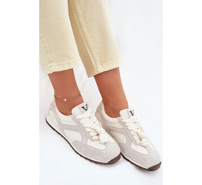 Semišové Dámské Tenisky model 22073044 Šedé - VINCEZA