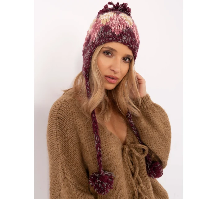 Czapka AT CZ model 20752311 bordowy - FPrice