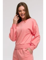 model 21047186 Mikina s otevřenými zády korálová - BeWear