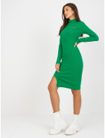 Základné zelené pruhované šaty s pruhmi