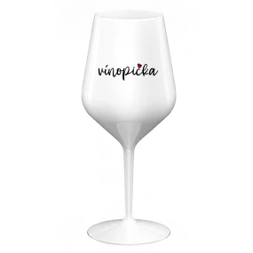 VÍNOPIČKA - bílá nerozbitná sklenice na víno 470 ml VÍNOPIČKA - bílá nerozbitná sklenice na víno 470 ml