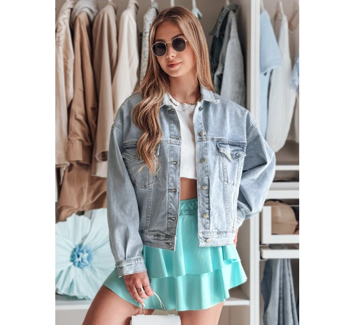 Dámská oversize džínová bunda modrá Dstreet model 21987469 - FashionStreet
