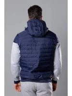 Tmvo modro-limetková pánska športová bunda z rôznych spojených materiálov (8M901-215)