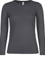B&C #E150 LSL /women Dámske tričko s dlhým rukávom 01.006T tmavošedé