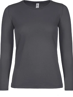 B&C #E150 LSL /women Dámske tričko s dlhým rukávom 01.006T tmavošedé
