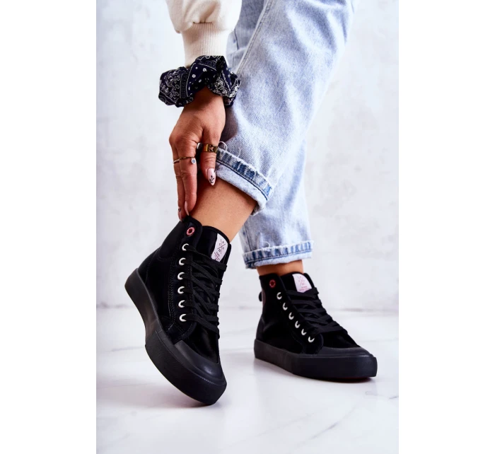 Dámské vysoké tenisky model 21581984 černá - Cross Jeans Dámské vysoké tenisky model 21581984 černá - Cross Jeans