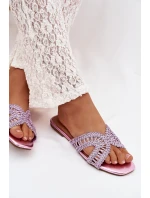 Dámské ploché fialové pantofle model 22031993 - Boto