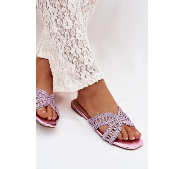 Dámské ploché fialové pantofle model 22031993 - Boto