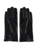 Dámské kožené antibakteriální rukavice model 16627263 Black - Semiline