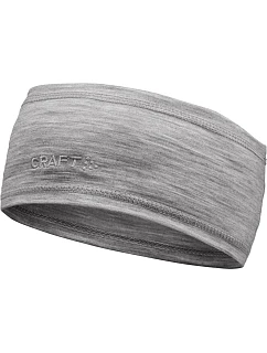 Craft Corporate Essence Wool Headband Čelenka z merino vlny 81.6633 šedá melírovaná