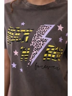 Haleka z rubaé bavly Rock hědý model 19659080 - K-Fashion Haleka z rubaé bavly Rock hědý model 19659080 - K-Fashion