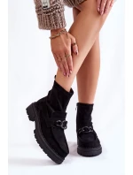 Dámské semišové kozačky  Černe model 21602464 - Boto